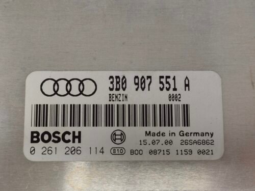 3B0907551A 0261206114 3B0 907 551 A 0 261 206 114 Centralita del motor AUDI A8 3B0907551A 0261206114 3B0 907 551 A 0 261 206 114