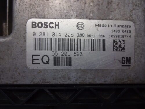 Centralita del motor Opel Astra H 0281014025 55205623 EQ 55205623EQ