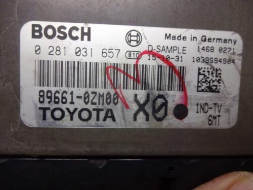 Centralita del motor Toyota 0281031657 896610ZM00 89661-0ZM00