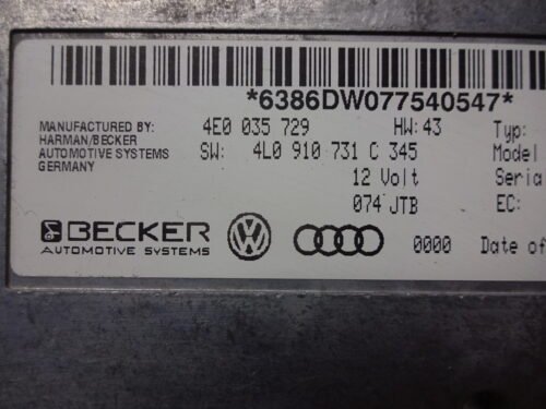 Centralita Bluetooth Teléfono Audi Q7 4L0910731C 4E0035729