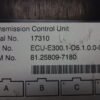 Transmisión controlador MAN ECU-E300 81258097180 81.25809-7180