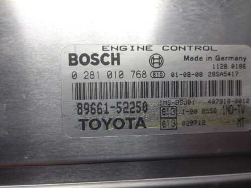 Centralita del motor Toyota Yaris Verso 0281010768 8966152250 89661-52250