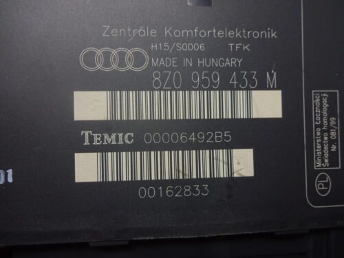 Modulo Electrónico Confort Audi A2 8Z0959433M 8ZO959433M 00006492B5