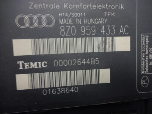 Modulo Electrónico Confort  Audi A2 8Z0959433AC 8ZO959433AC 00002644B5