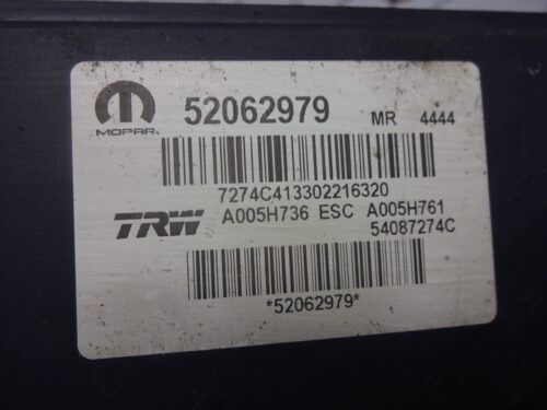 52062979 54087274C A005H736 Unidad hidráulica del ABS FIAT 500 52062979 54087274C A005H736