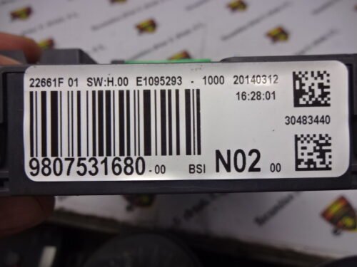 Caja de fusibles Citroën Peugeot 9807531680 9807531680-00 BSI N02 00 980753168000