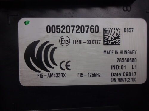 BSI Caja de fusibles FIAT 500 00520720760 FI5-AM433RX 28560680 76971027UC