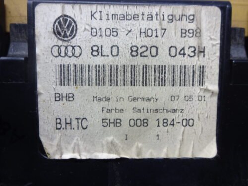 A/C System Clima panel de control AUDI 8L0820043H 8LO820043H 5HB008184-00