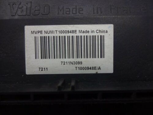 Resistencia calefaccion Citroen Peugeot T1000948E/A NUMT1000948E 7211N3099