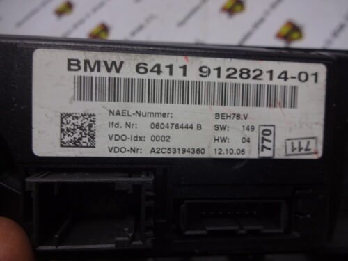 A/C System  Clima panel de control  BMW 6411912821401 6411 9128214-01