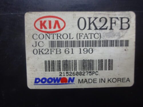A/C System / Climatizador Calefacción  Kia Carens OK2FB61190  OK2FB 61 190