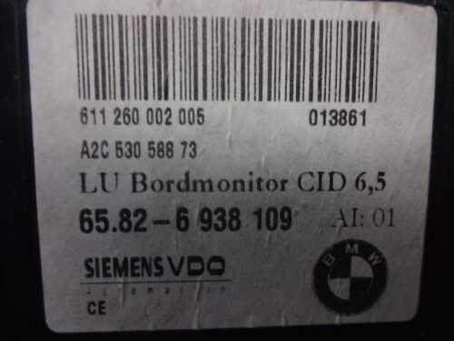 65826938109 65.82-6938109 Pantalla del salpicadero BMW E60 525i 65826938109 65.82-6938109