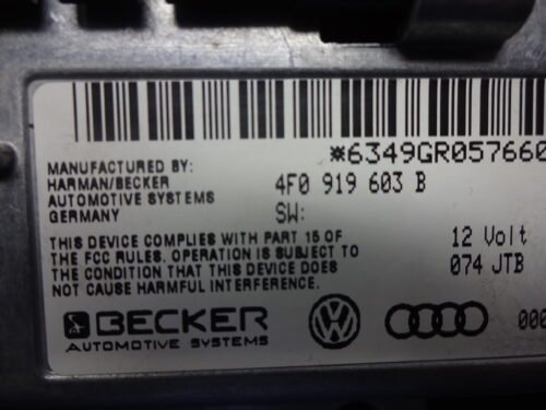 Navegación de la pantalla AUDI A6 4F0919603B 4FO919603B