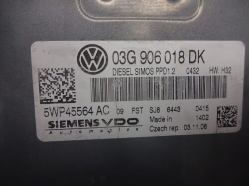 Centralita del motor  Seat Leon 03G906018DK 03G 906 018 DK 5WP45564AC