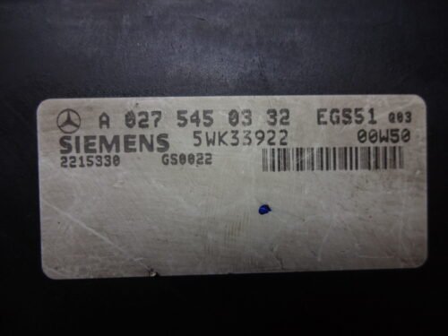 Módulo de control de transmisión  Mercedes-Benz CLK W 208 A0275450332 5WK33922 EGS51