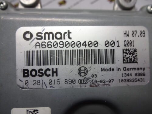 Centralita del motor  SMART FORTWO 0281016890 A6609000400 001