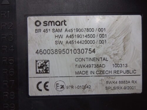 Caja de fusibles BSI Smart Fortwo A4519007800 A4519014500 A4514420000 5WK49738AD