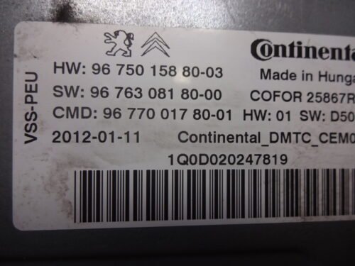 Centralita inicio parada Citroen Peugeot 9677002780-01 9675015880-03 SW 9676308180-00 CMD 9677001780-01