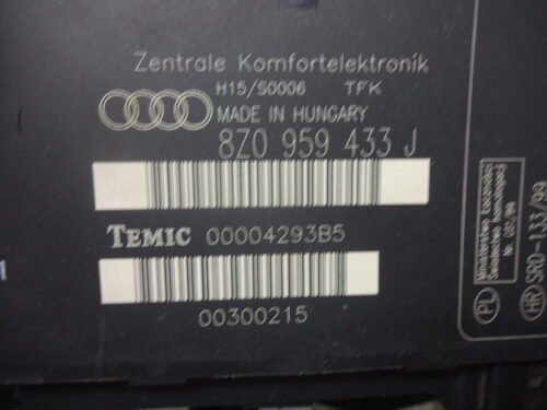 Controlador Confort  Audi A2 8ZO959433J 8Z0959433J 8Z0 959 433 J TEMIC 00004293B5