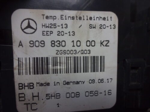 A/C System  Clima panel de control Mercedes-Benz Sprinter A9098301000KZ A9098301000 5HB008058-16