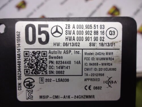 Radar Sensor Mercedes Benz GL GLA ML A0009055103 A0009028816 A0009019002