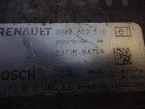 Centralita del motor RENAULT MASTER MASCOTT NISSAN 0281013806 23710MA79A  8200689519 8200833758