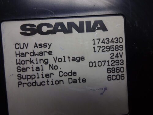 Centralita control unit Scania 1743430 1729589 01071293
