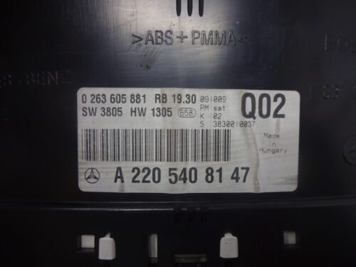 Cuadro de instrumentos MERCEDES-BENZ W220 A2205408147 0263605881