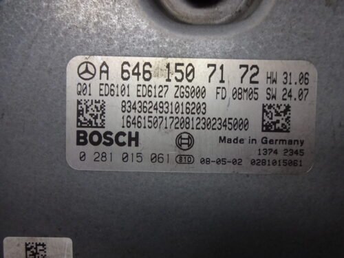 Centralita del motor Mercedes Vito W639 0281015061 A6461507172