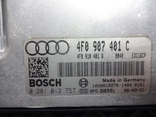 Centralita del motor AUDI A6 3.0 TDI 4F0907401C 0281012757 4F0910401Q