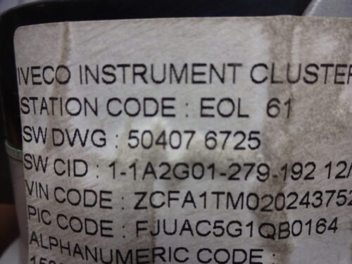 Cuadro de instrumentos  Iveco Eurocargo 504046587 15600000010000