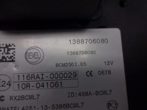 Caja de fusibles Peugeot Boxer Citroen Jumper Fiat Ducato 1388706080 BCM250I.05