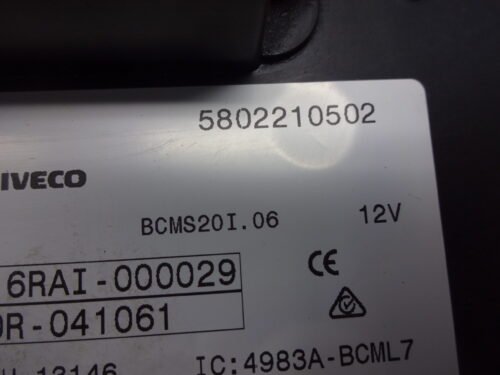 BCM Caja de fusibles Iveco Daily 5802210502 bcms20i.06
