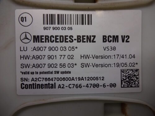 BCM Caja de fusibles Mercedes Sprinter W907 A9079000305 A9079017702 A9079025603