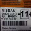 Unidad de control NISSAN PATHFINDER 0285001781 98820EA510 98820-EA510