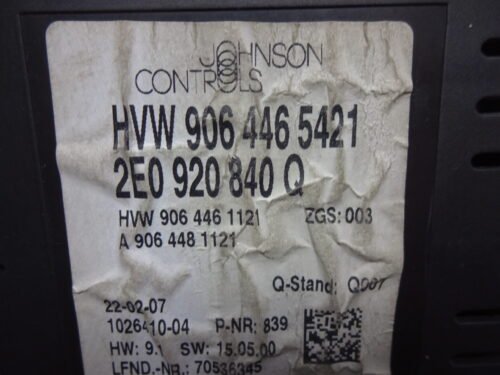 Cuadro de instrumentos VOLKSWAGEN CRAFTER HVW9064465421 2E0920840Q 9064465421