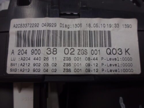 Cuadro de instrumentos Mercedes C-Klasse W204 A2049003802 A2044402611 A2129020302 A2129020402