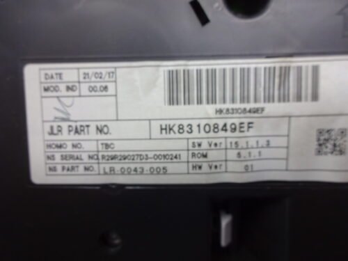 Cuadro de instrumentos Jaguar F-pace HK8310849EE