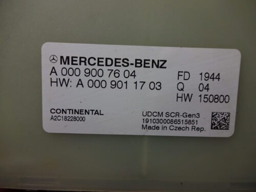 Unidad de control MERCEDES-BENZ S W222 A0009007604 A0009011703