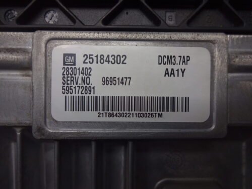 Centralita del motor CHEVROLET 25184302 96951477 DCM3.7AP