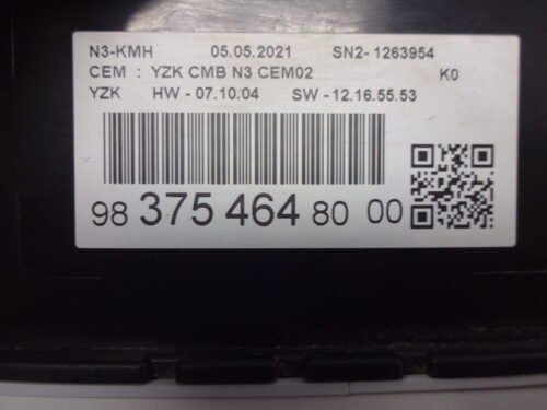 Cuadro de instrumentos Citroen jumpy 9837546480 983754648000