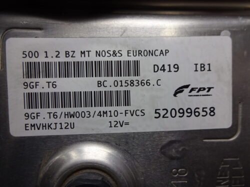 Unidad de control FIAT 500 52099658 BC0158366C