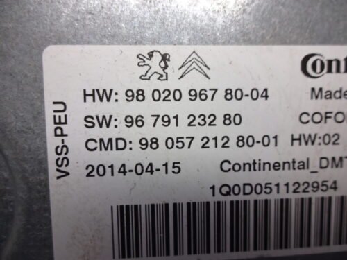 Control unit CITROEN 9802096780-04 9679123280 9805721280-01
