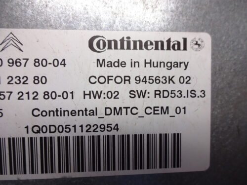 Control unit CITROEN 9802096780-04 9679123280 9805721280-01
