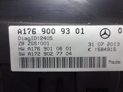 Cuadro de instrumentos Mercedes W176  A1769009301 0263700128 A1769010601 A1729027704