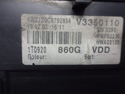 1T0920860G 1T092 0860G Cuadro de instrumentos VOLKSWAGEN TOURAN 1T0920860G 1T092 0860G