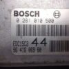 Centralita del motor Peugeot 206 0281010500 9641606980 EDC15C2