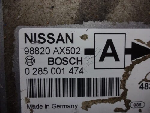 Unidad de control Nissan Micra 0285001474 98820AX502-A 98820-AX502