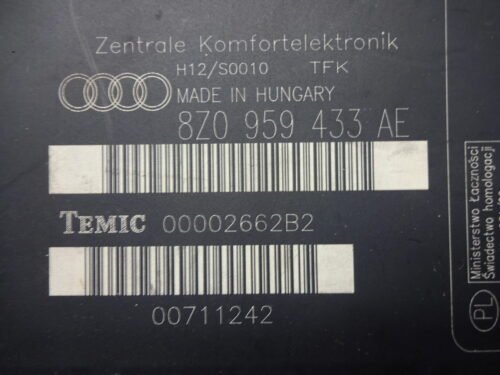 Controlador Confort Audi A2 8Z 8Z0959433AE 8ZO959433AE TEMIC 00002662B2
