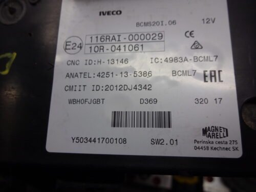 BCM Caja de fusibles  Iveco Daily 5802282649 Y503441700108